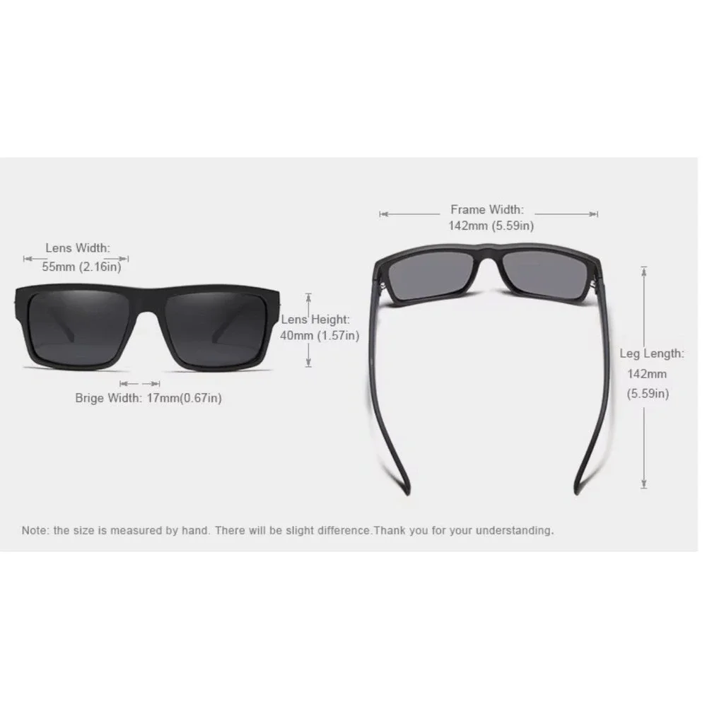 Sunglasses Men Polarized Black Lens Driving Retro Street Wear Outdoor Lentes New